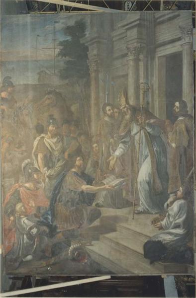 tableau : saint Nicolas et les officiers de l'empereur, vue générale