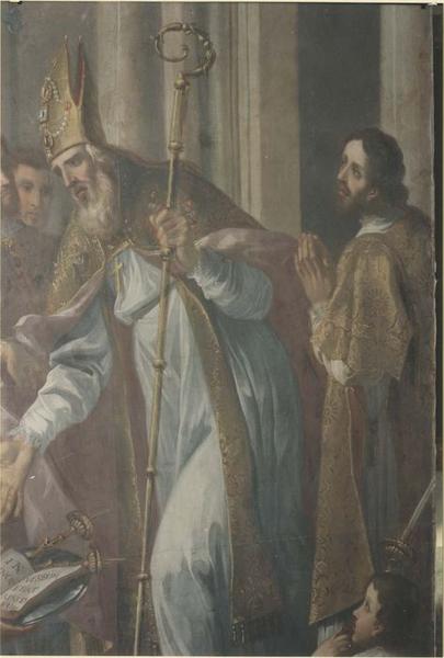 tableau : saint Nicolas et les officiers de l'empereur, détail