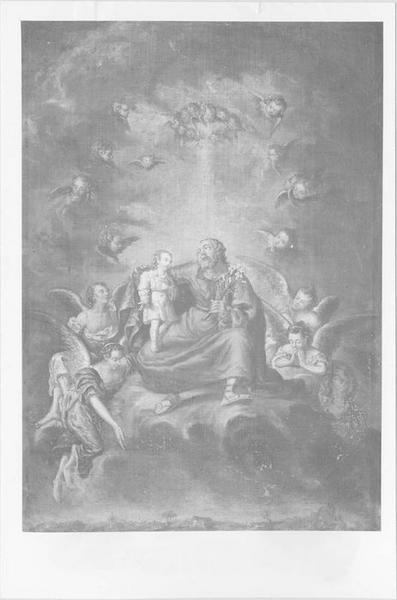 tableau, cadre : l'Exaltation de saint Joseph et de l'Enfant Jésus, vue générale - © Ministère de la Culture (France), Médiathèque du patrimoine et de la photographie (objets mobiliers), tous droits réservés