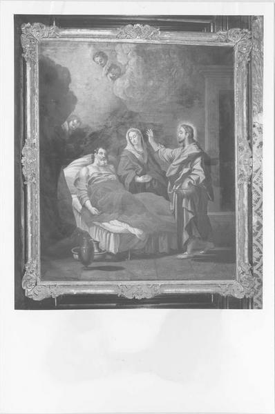 tableau, cadre : la Mort de saint Joseph, vue générale - © Ministère de la Culture (France), Médiathèque du patrimoine et de la photographie (objets mobiliers), tous droits réservés