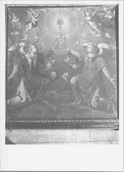 Tableau : L'Adoration du Saint-Sacrement, cadre