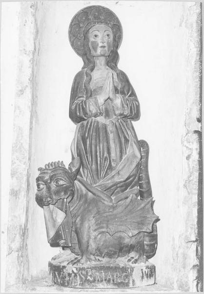 statue : sainte Marguerite et le dragon, vue générale - © Ministère de la Culture (France), Médiathèque du patrimoine et de la photographie (objets mobiliers), tous droits réservés