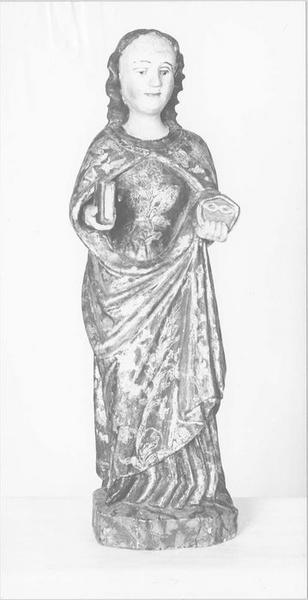 statue : sainte Lucie, vue générale - © Ministère de la Culture (France), Médiathèque du patrimoine et de la photographie (objets mobiliers), tous droits réservés