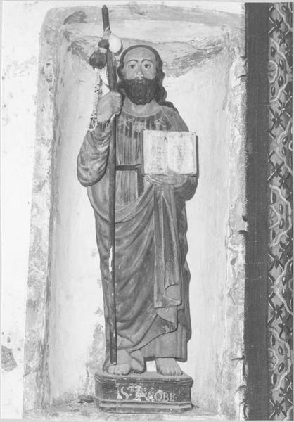 statue : saint Jacques, vue générale - © Ministère de la Culture (France), Médiathèque du patrimoine et de la photographie (objets mobiliers), tous droits réservés