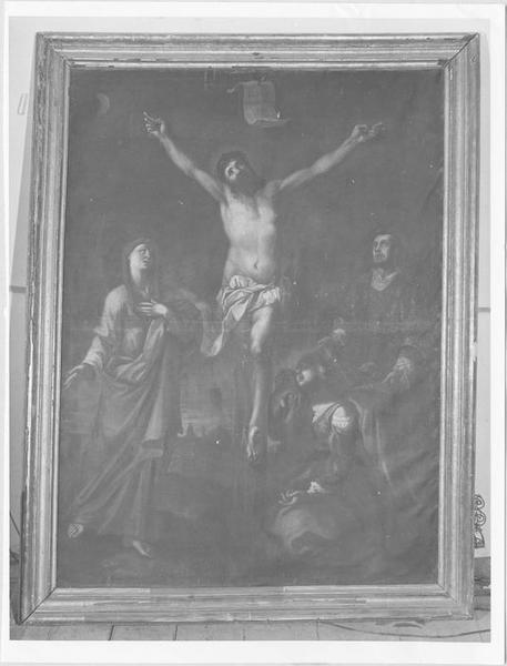 tableau, cadre : la Crucifixion, vue générale