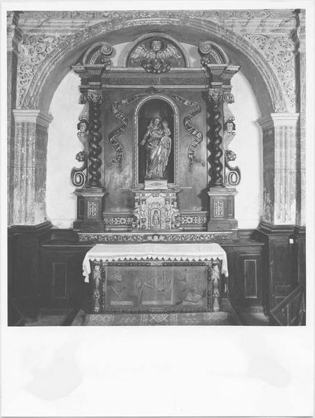 autel, tabernacle, retable, de la Vierge, vue générale