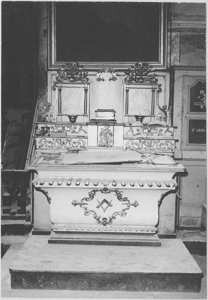 autel de saint Joseph, tabernacle, vue générale