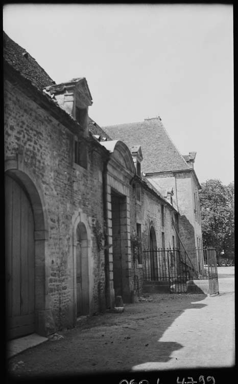 Façade des communs, vue perspective