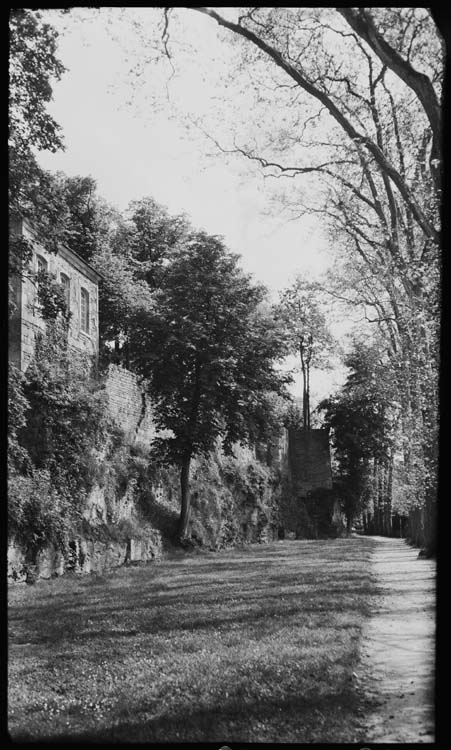 Enceinte sud du domaine et promenade