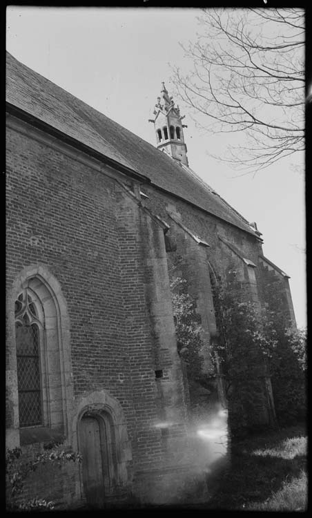 Chapelle : façade nord, vue perspective