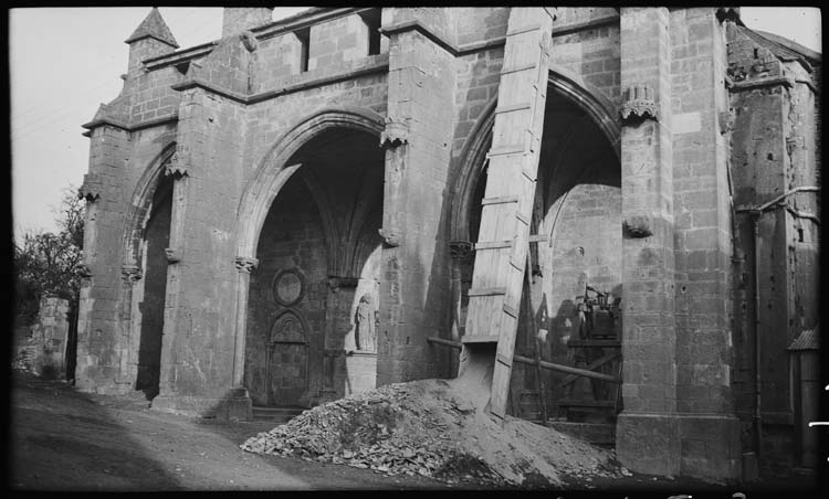 Façade ouest en travaux