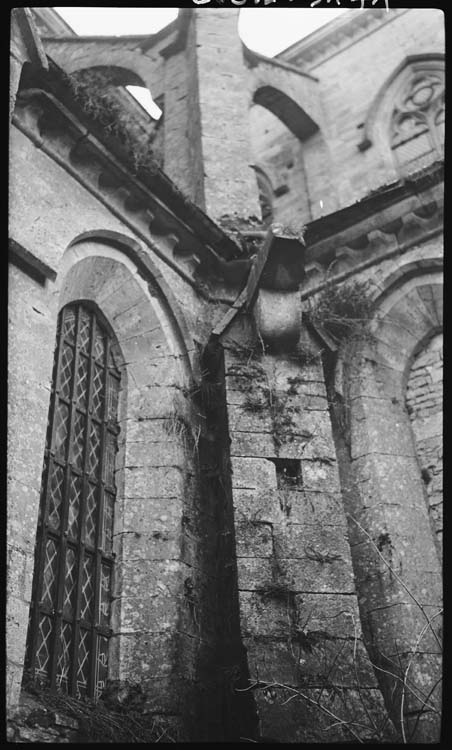 Eglise abbatiale : angle des transept et bas-côté nord