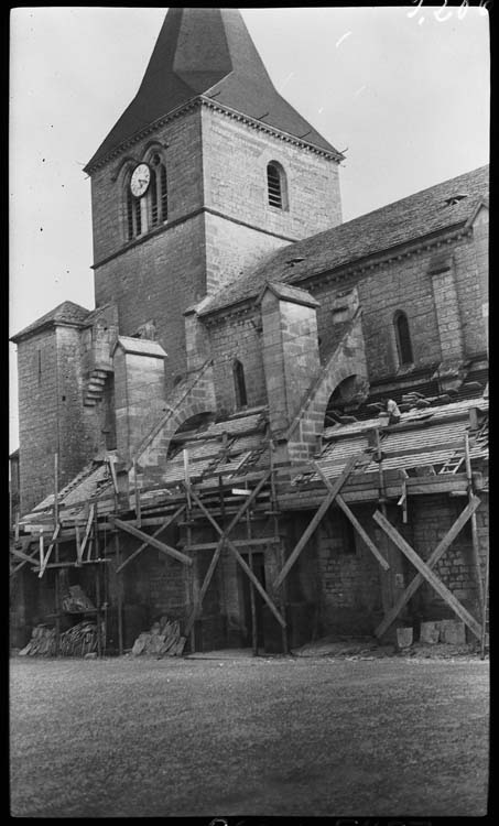 Bas-côté nord, travaux de couverture