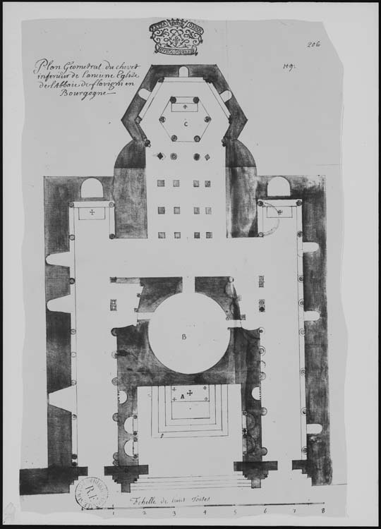 Plan géométral en chevet