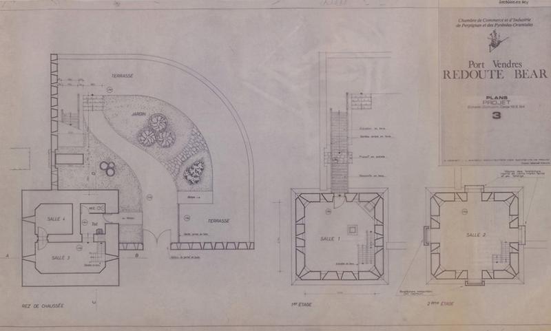 Projet : plans du rez-de-chaussée, 1er étage, 2e étage.