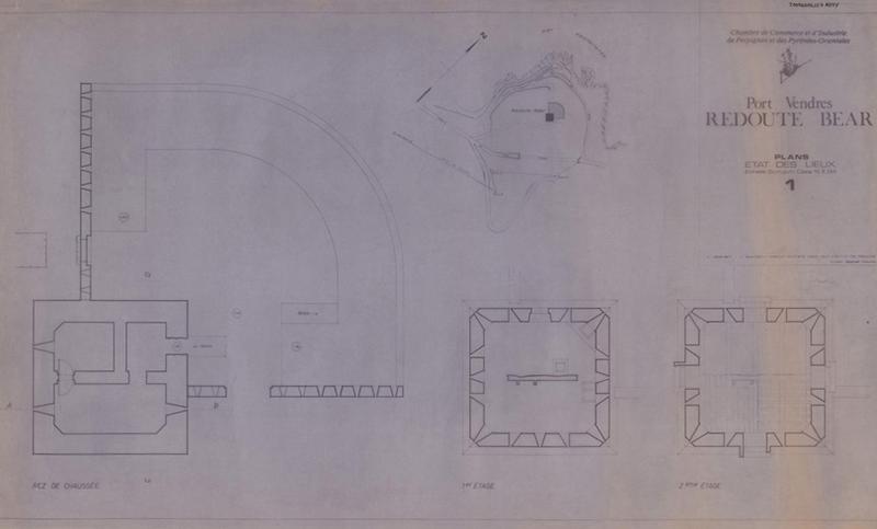 Etat des lieux : plans rez-de-chaussée, 1er étage, 2ème étage, plan de situation.