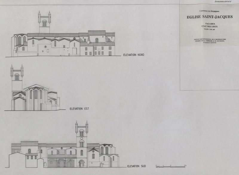 Façades ; état des lieux : élévations nord, est et sud.