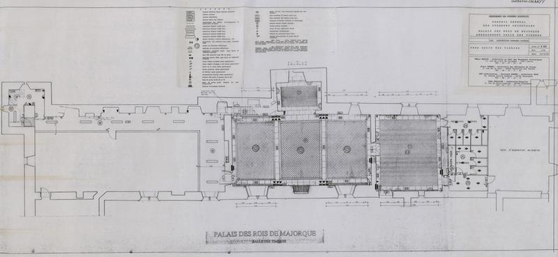 Palais des Rois de Majorque : aménagement salle des timbres, lot électricité courants faibles.