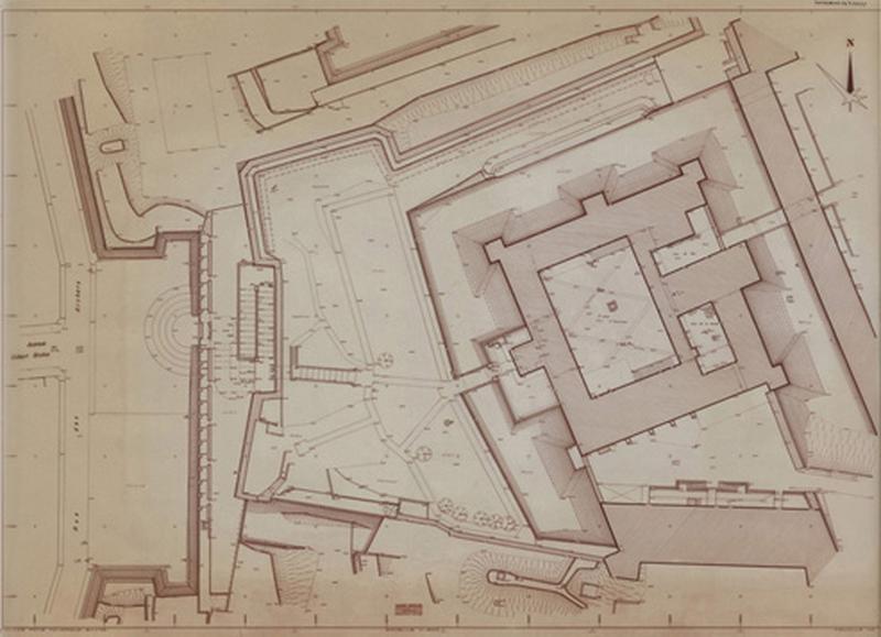 Palais des Rois de Majorque : relevé topographique.