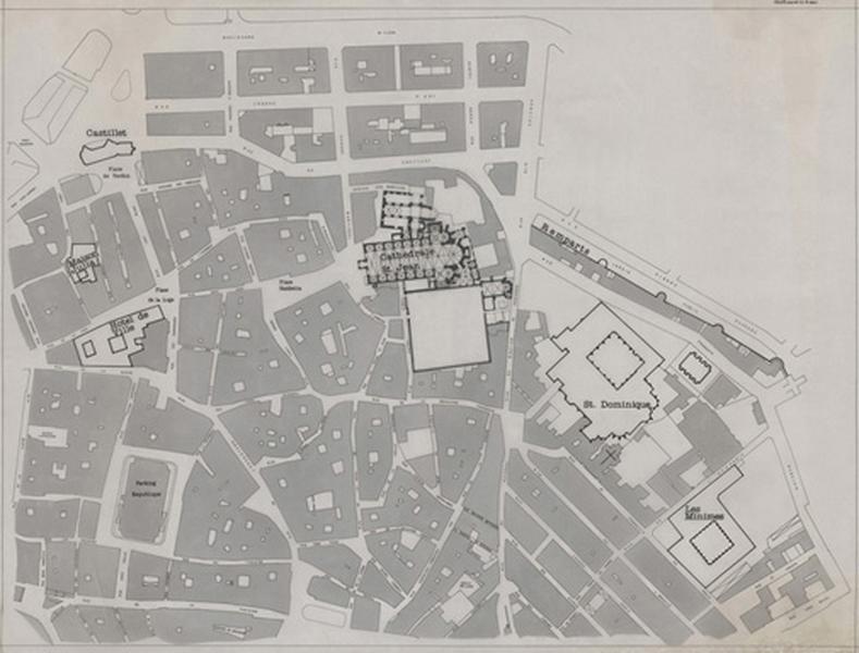 Cloître-cimetière Saint-Jean (appelé Campo Santo) : plan général.