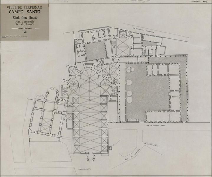 Etat des lieux, plan d'ensemble, rez-de-chaussée.