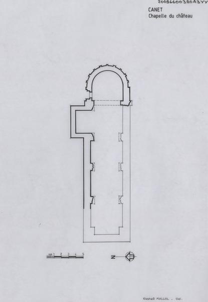 Chapelle du château : plan général.