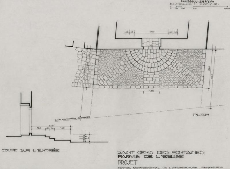 Parvis de l'église : projet.