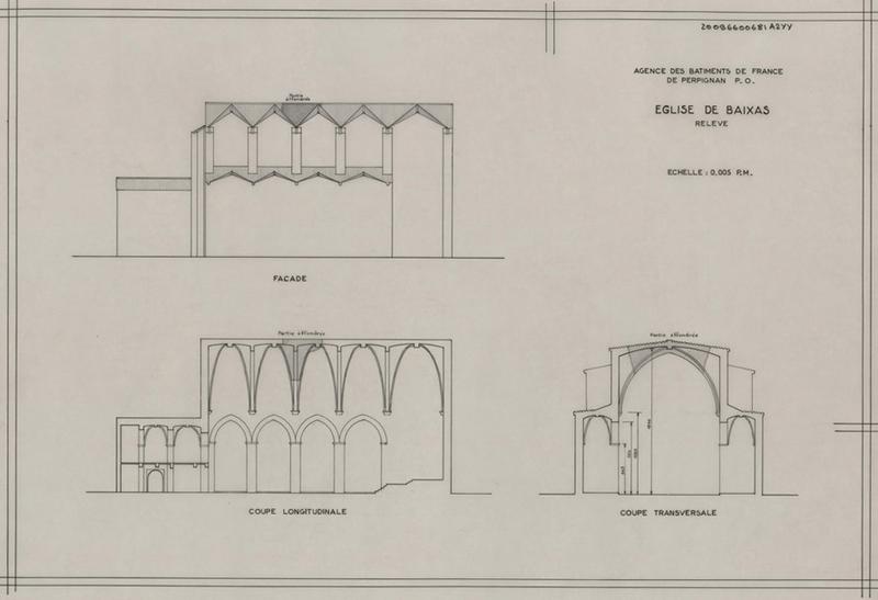 Plan général ; état des lieux d'après le relevé de J.C. Rochette, Architecte des Monuments Historiques.