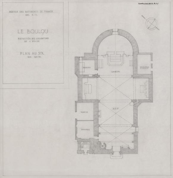 Réfection des couvertures : plan au sol.