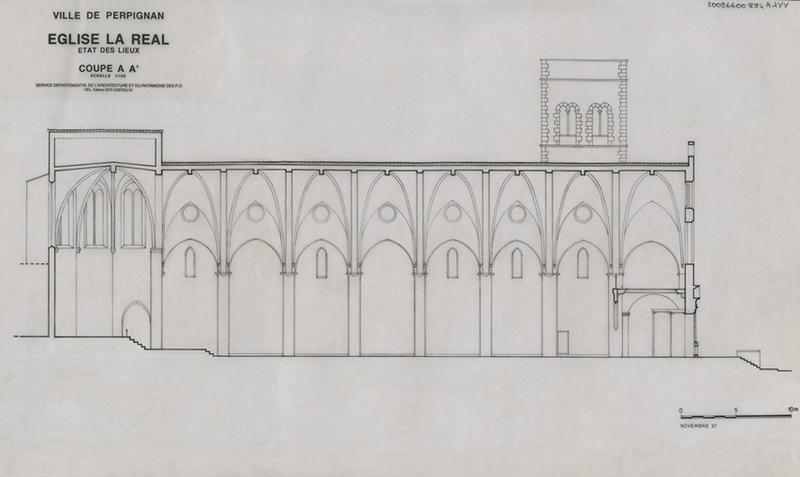 Etat des lieux : coupe longitudinale.