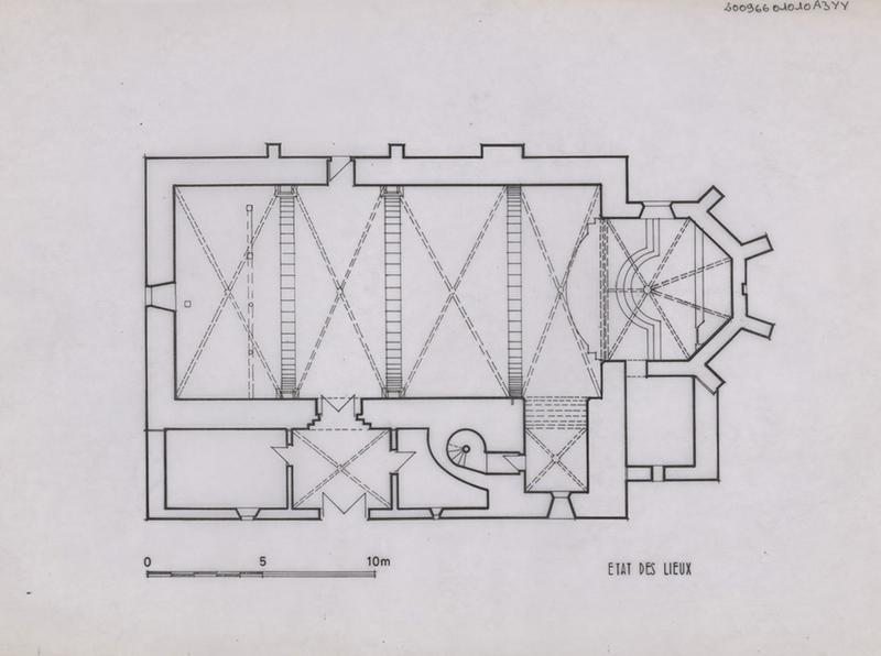 Chapelle Notre-Dame-de-Laval ; état des lieux : plan général.