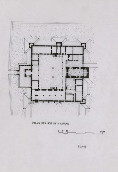 Palais des Rois de Majorque : Plan général.