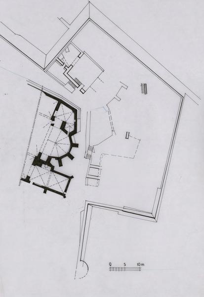 Chevet sur le bastion Charles Quint : plan général.