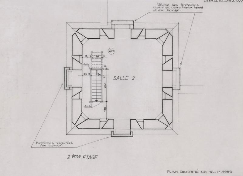 Plan coté du 2ème étage.