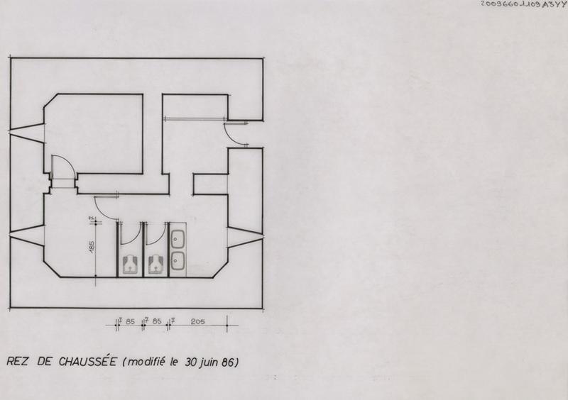 Plan coté du rez-de-chaussée.