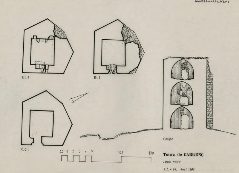 tour nord : plans des trois étages.