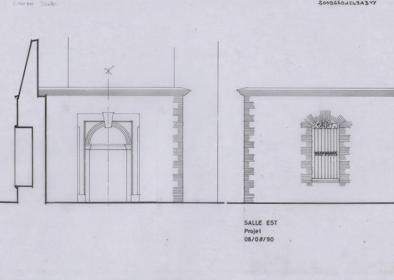 Salle Est ; projet : élévations.