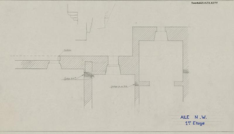 Palais des Rois de Majorque ; aile Nord-Ouest ; tour médiane Nord : plan.