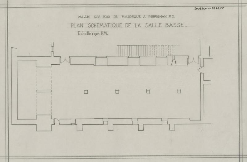 Palais des Rois de Majorque ; Grande Basse : plan schématique.