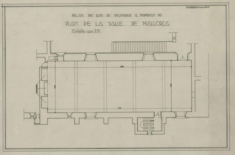 Palais des Rois de Majorque ; Salle Mallorca : plan.