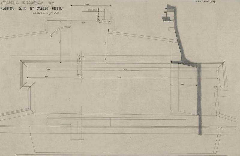 Citadelle ; courtine coté bd Gilbert Brutus : Plan général.