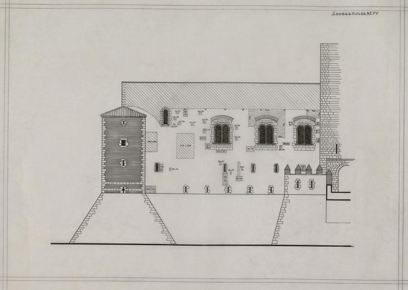 Palais des Rois de Majorque ; partie nord-ouest : élévation.