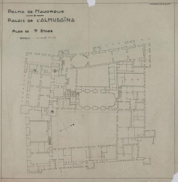 Palais des Rois de Majorque ; 1er étage : plan général.