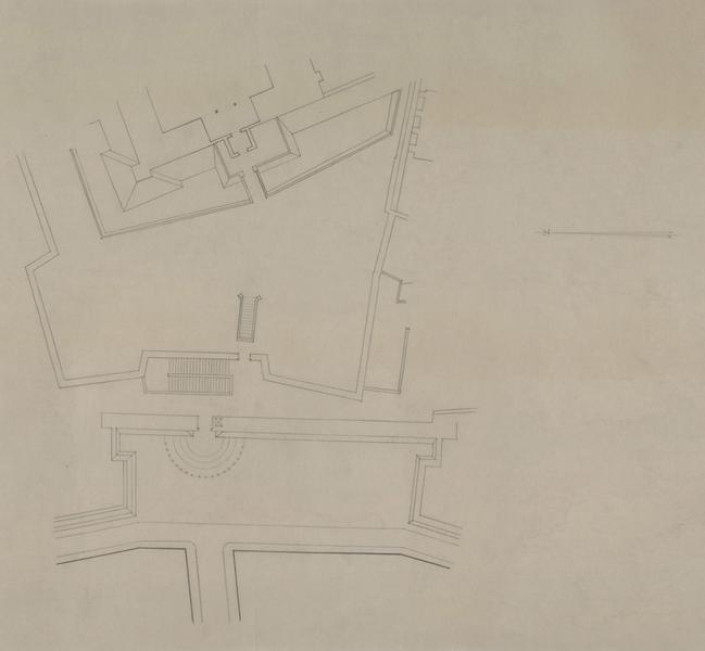 Palais des Rois de Majorque ; accès : plan d'ensemble.