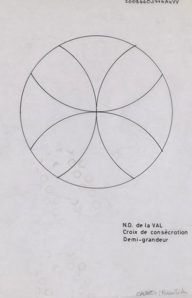 Croix de consécration, dessin demi-grandeur.