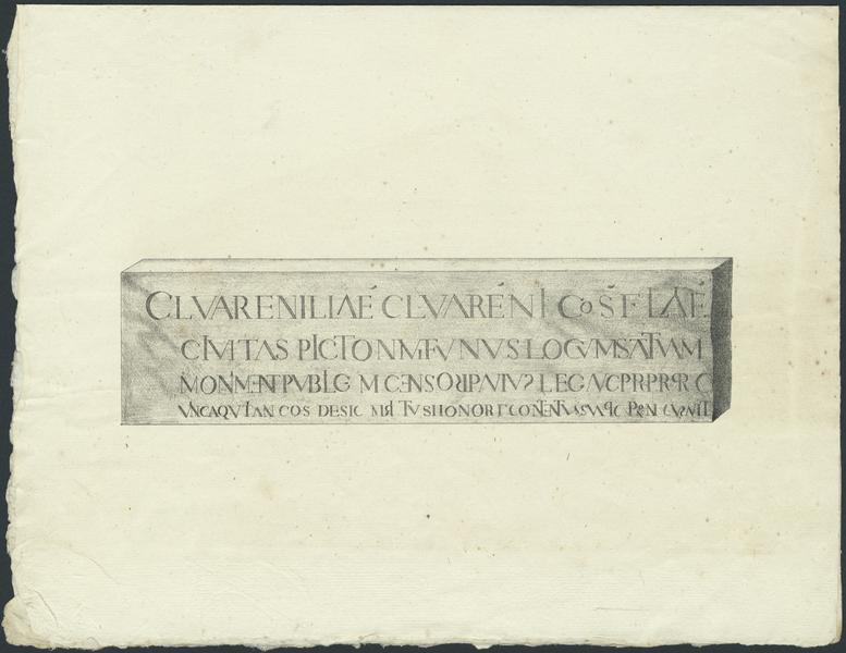 Gravure : Inscription latine