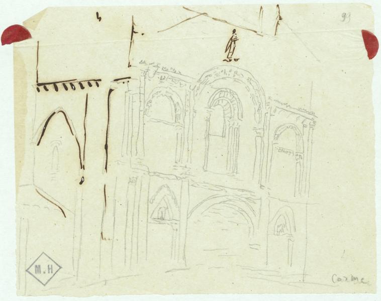 Dessin : Façade de l'église