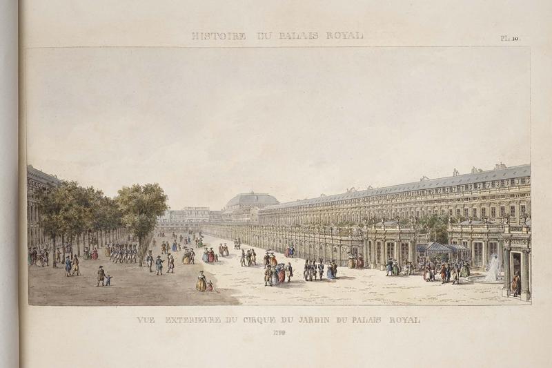 10 : Vue extérieure du cirque du jardin du Palais-Royal en 1799