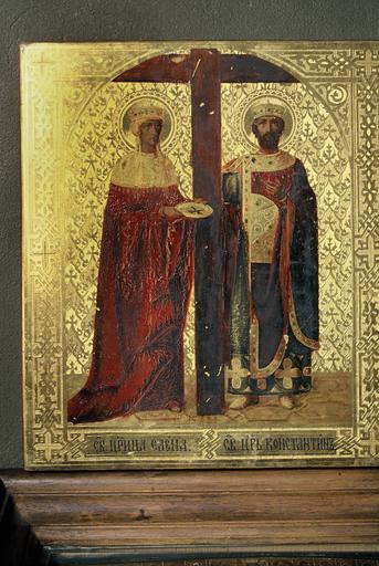 icône : saints Hélène et Constantin, empereurs, égaux aux apôtres - © Ministère de la Culture (France), Médiathèque du patrimoine et de la photographie (objets mobiliers), tous droits réservés