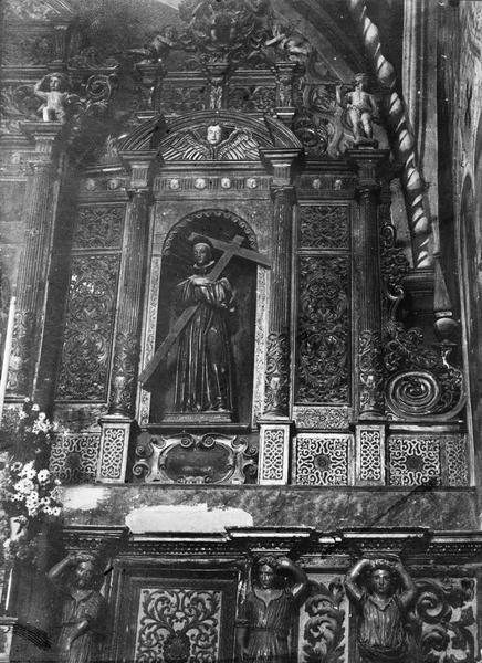 retable, tableaux (3) : Vierge de Pitié (la), saint Martin, sainte Catherine d'Alexandrie, vue partielle